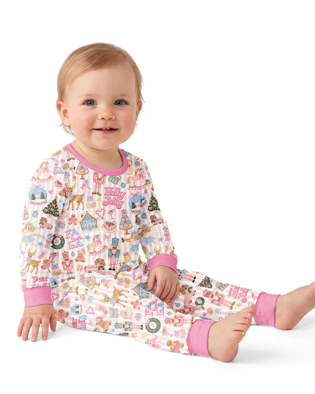 Preppy Christmas Bamboo Two Piece Long Sleeve Pajama Set