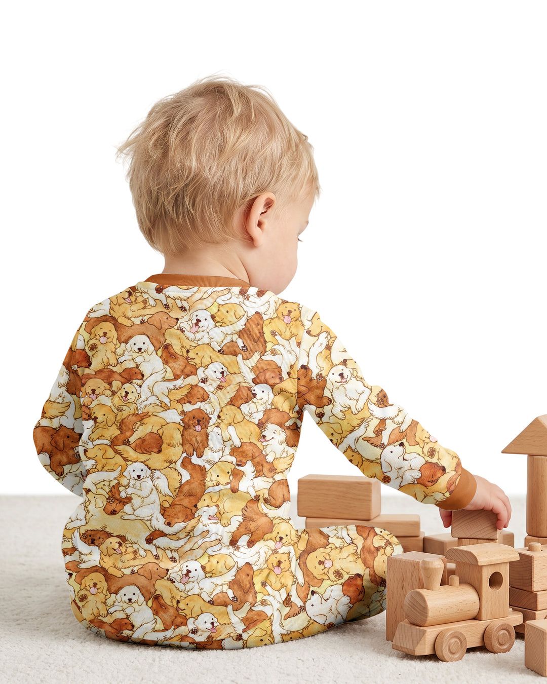 Puppy Pile Bamboo Two Piece Long Sleeve Pajama Set