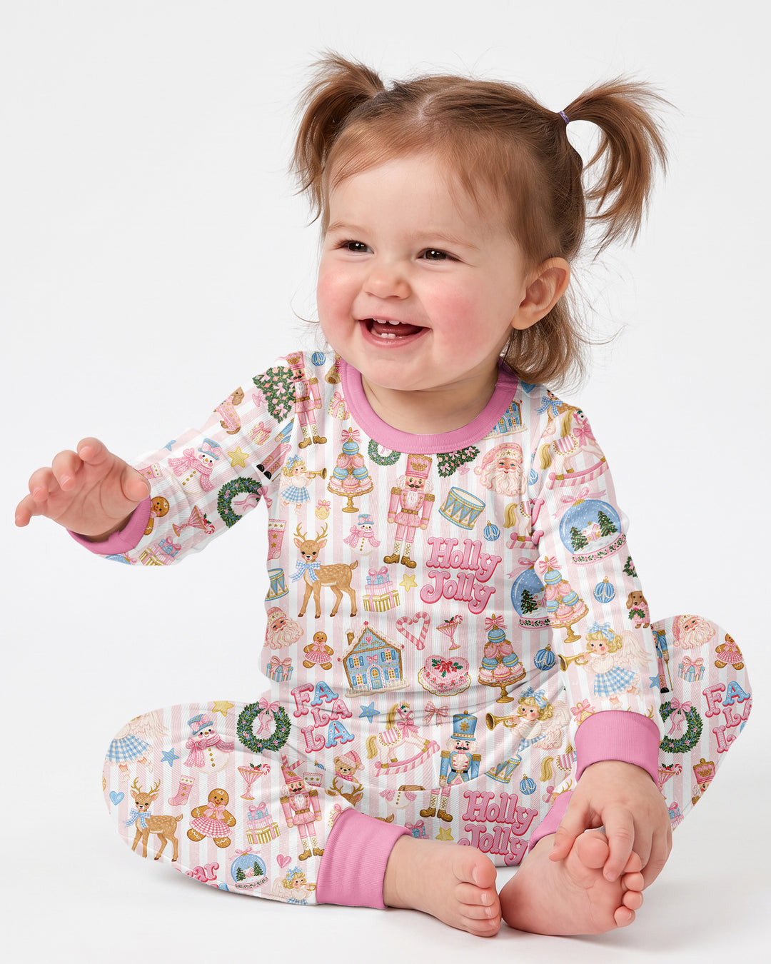 Preppy Christmas Bamboo Two Piece Long Sleeve Pajama Set