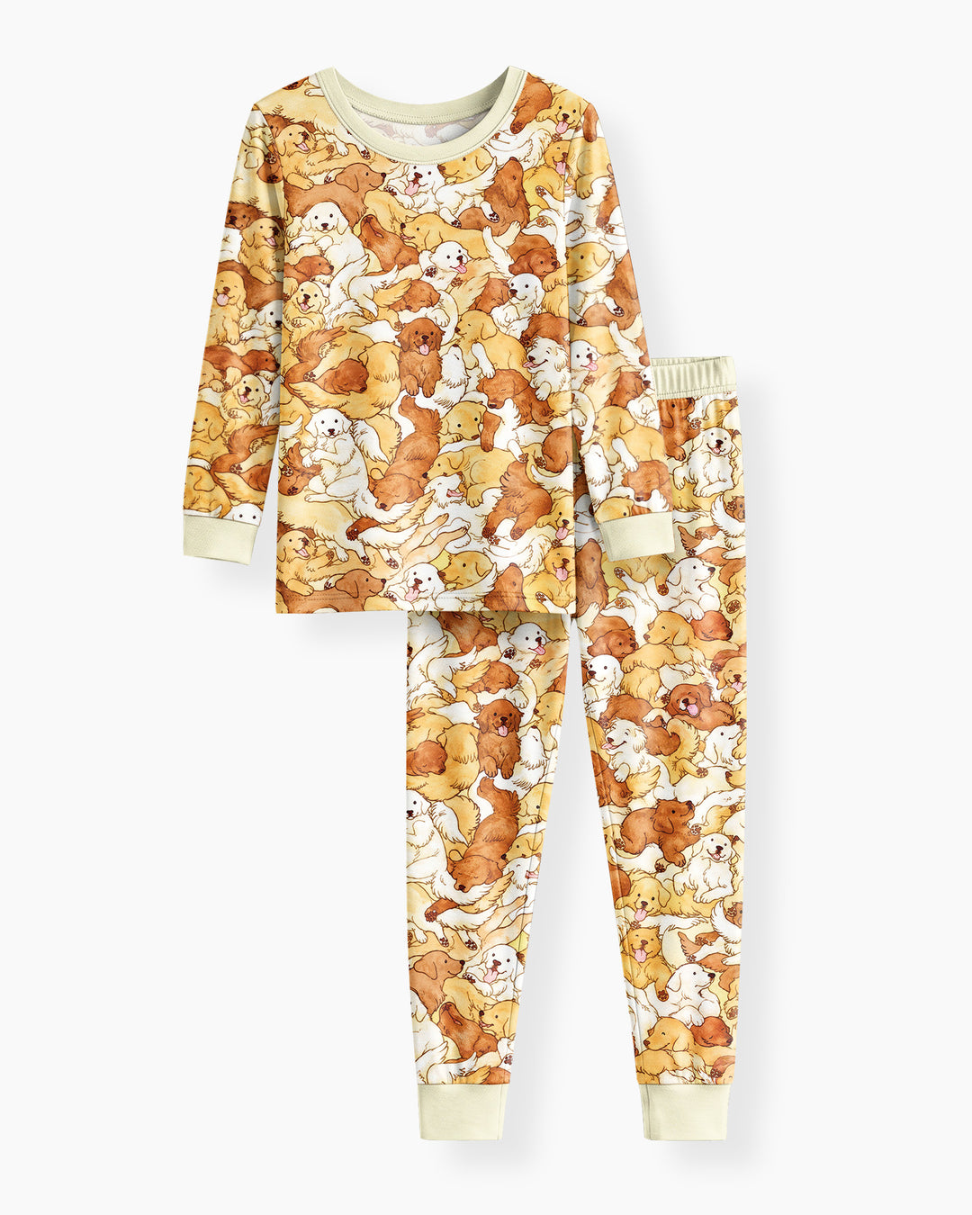 Puppy Pile Bamboo Two Piece Long Sleeve Pajama Set