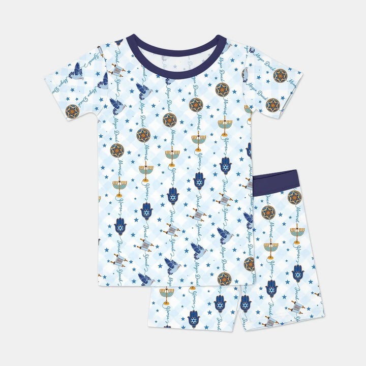 Template Zweiteiliges Pyjama-Set mit kurzen Ärmeln und Shorts