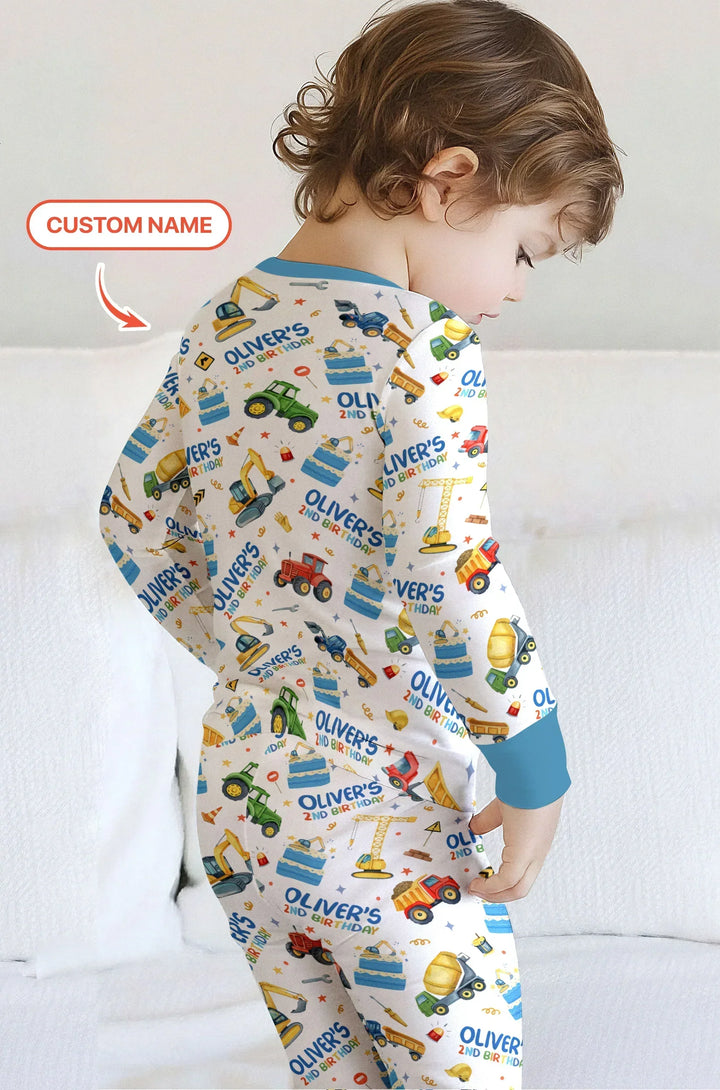 Zweiteiliges Langarm-Pyjama-Set mit Sommerfrüchten