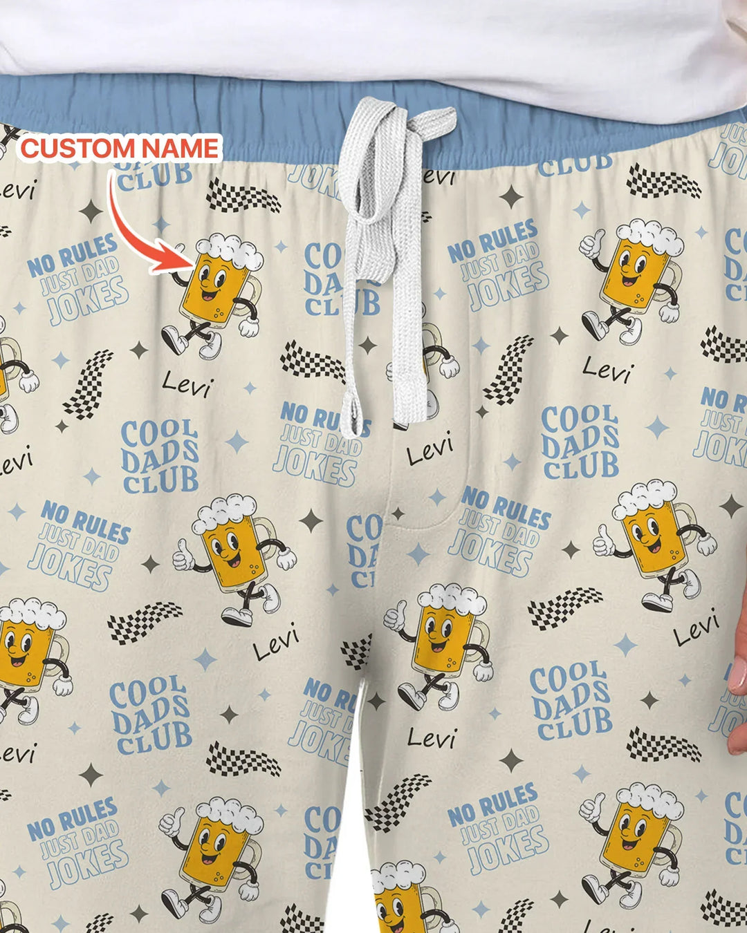 Custom Name Cool Club Daddy & Me Matching Bamboo Men's Pajama Set