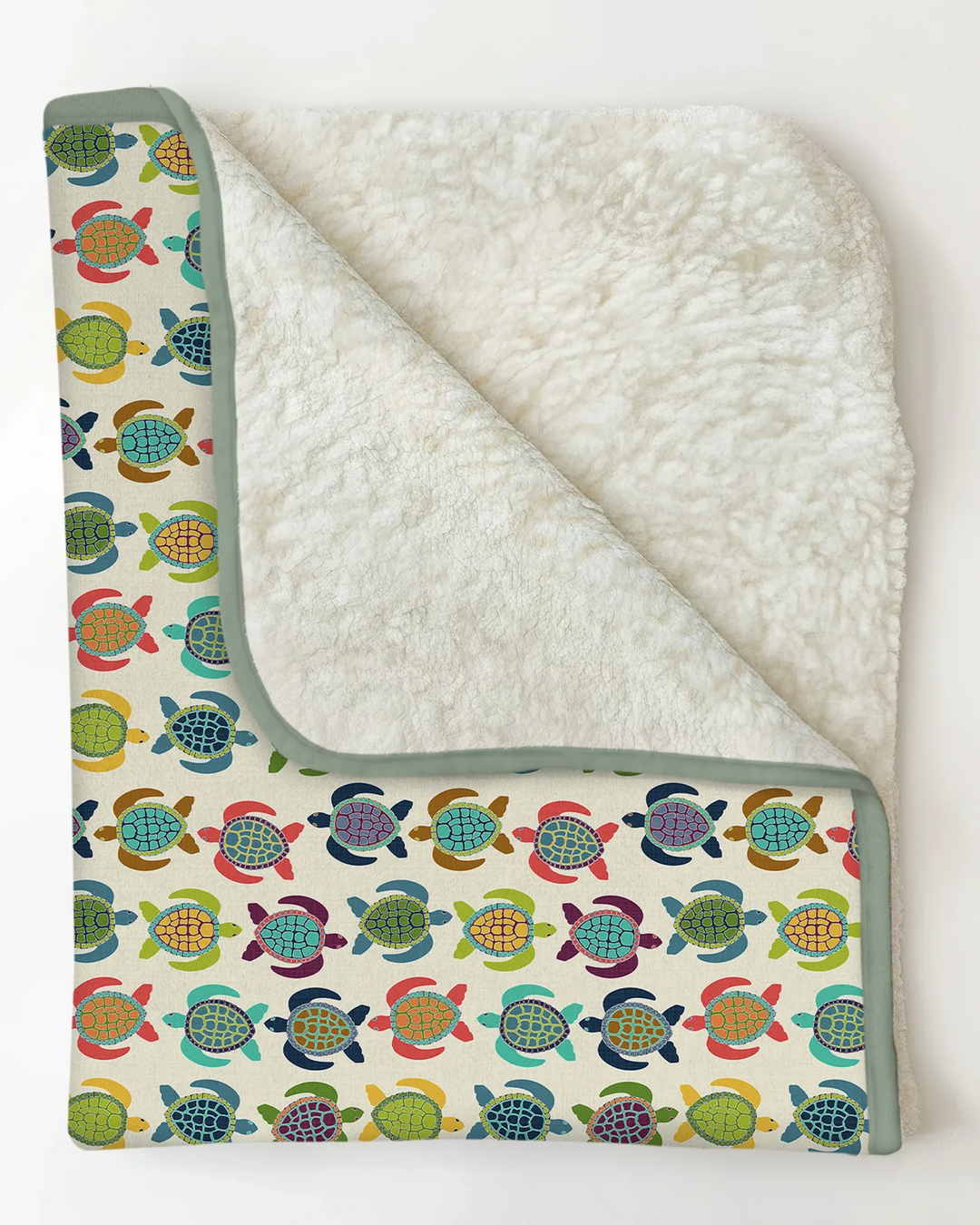 Happy Turtle Parade  Bamboo Blanket