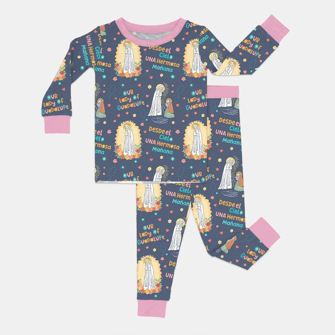 Zweiteiliges Langarm-Pyjama-Set mit Sommerfrüchten