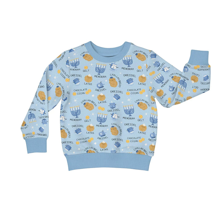 Family Hanukkah Matching Bamboo Crewneck Sweatshirt