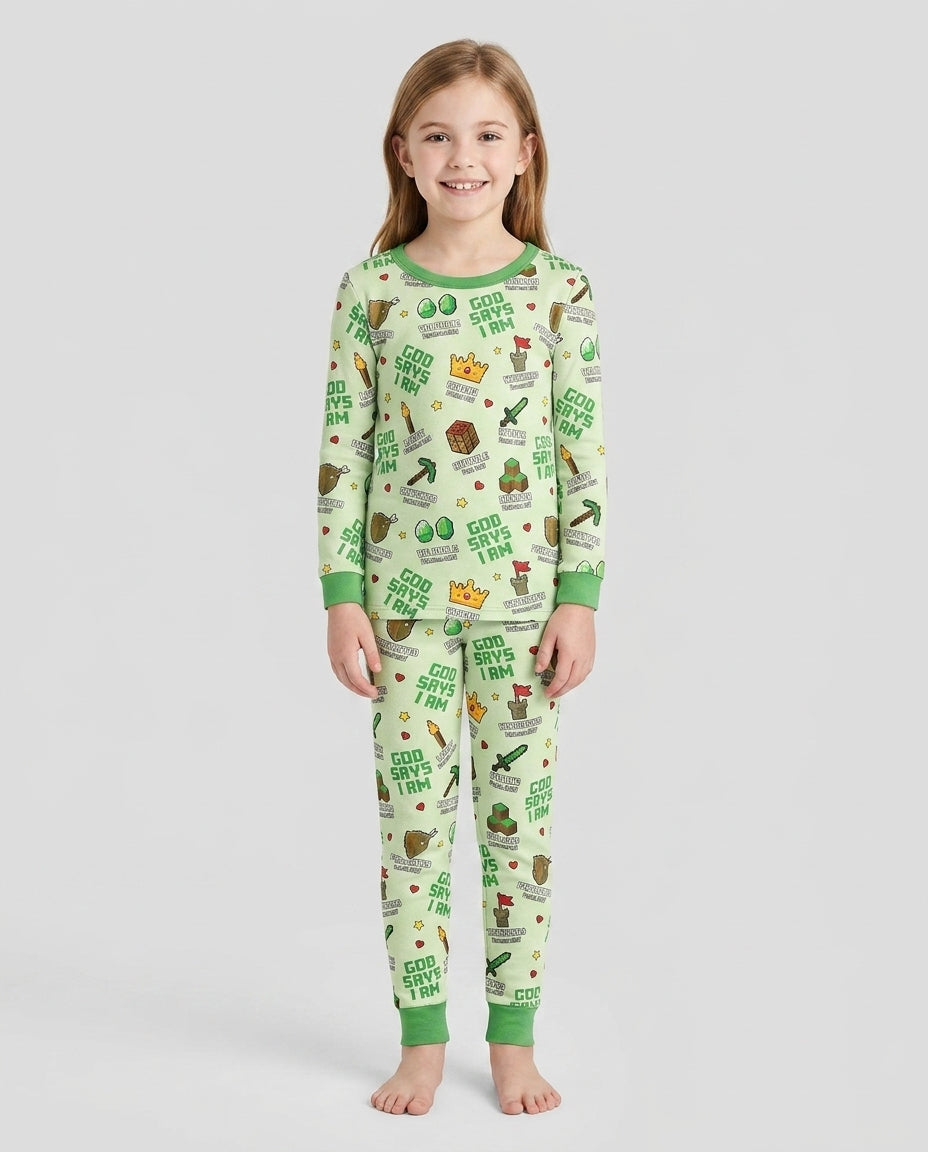 Christian Gamer Bamboo Two Piece Long Sleeve Pajama Set