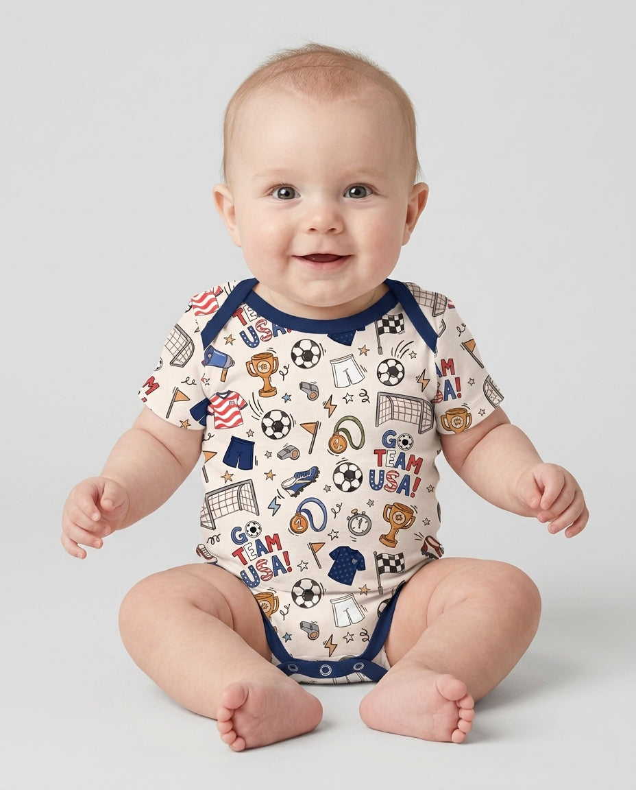 Gerippte Babykleidung mit individuellem Foto - Weich &amp; Skizzenhaft