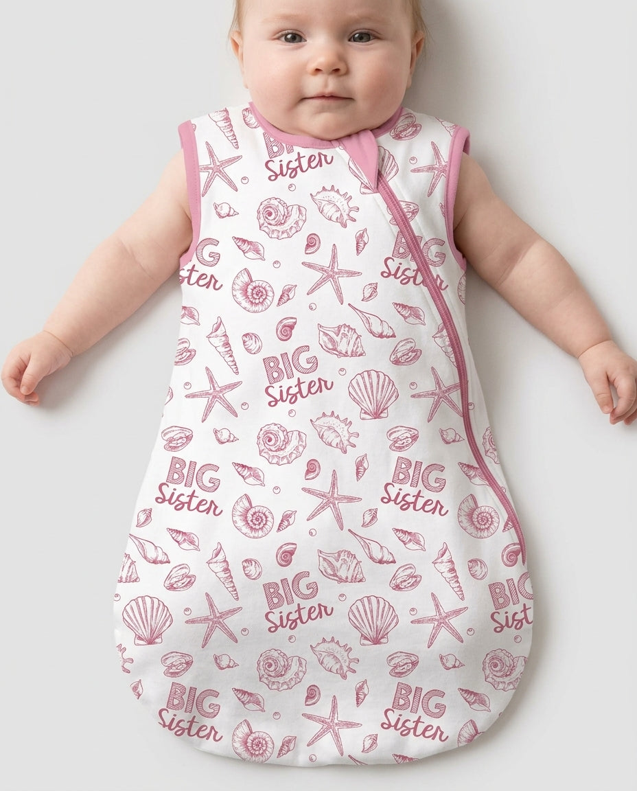 Coquette Seashell Matching Sibling Bamboo Sleep Bag