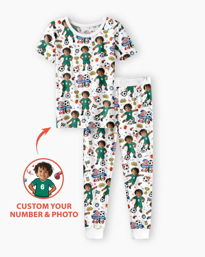 Zweiteiliges, kurzärmliges Pyjama-Set mit Marienkäfern