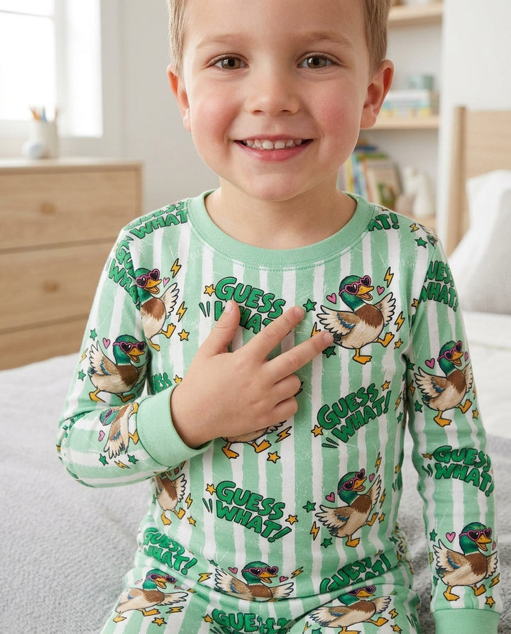 Guess What Mallard Butt Bamboo Two Piece Long Sleeve Pajama Set