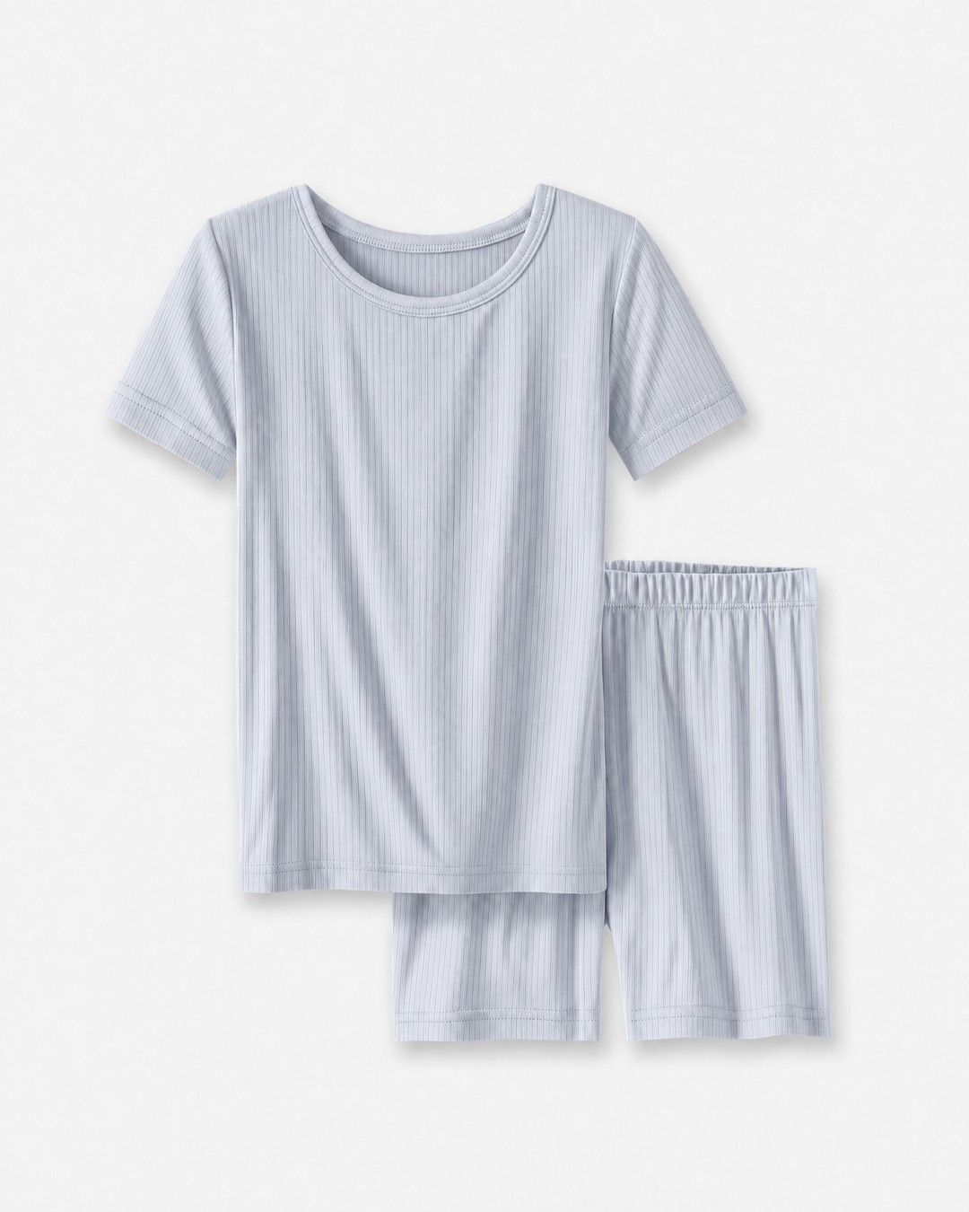 Ribbed Bamboo Two Piece Short Sleeve Short Pajama Set
