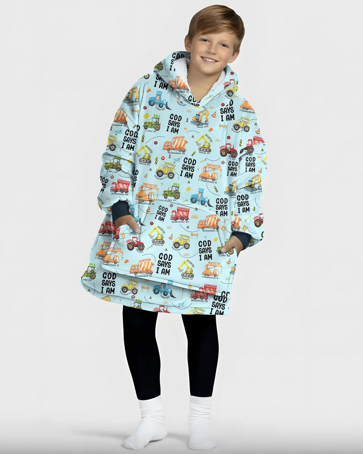 Gott sagt, ich bin Junge Bambus-Decken-Hoodie