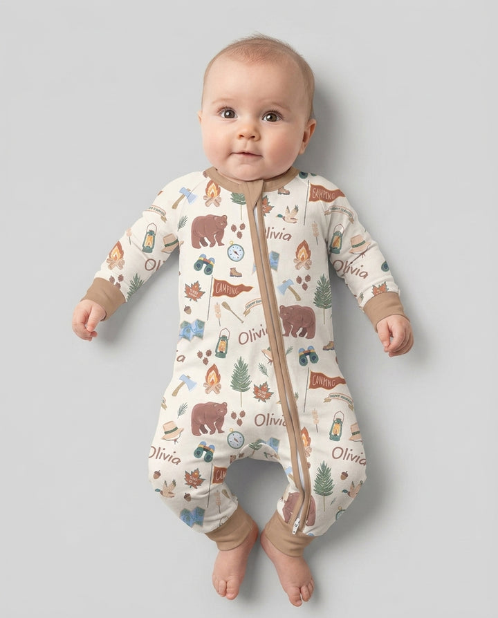 Custom Name Adventure Outdoors Bamboo Convertible Zippy