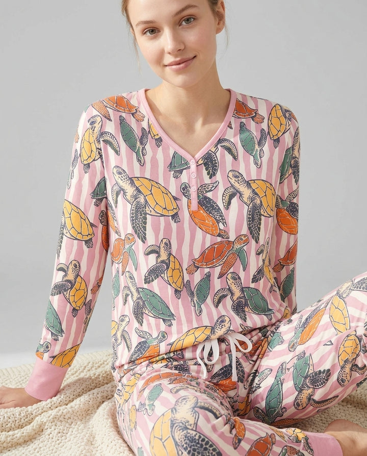 Vorlage Bambus Damen Pyjama Set