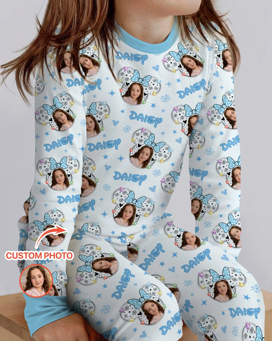 Zweiteiliges Langarm-Pyjama-Set mit Sommerfrüchten