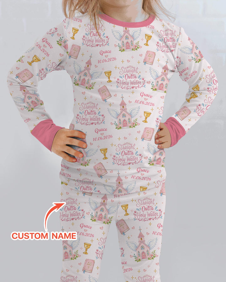 Zweiteiliges Langarm-Pyjama-Set mit Sommerfrüchten