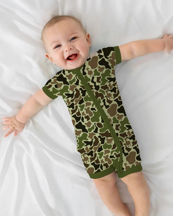 Mallard Duck Hunting Camouflage Bamboo Shorty Zippy