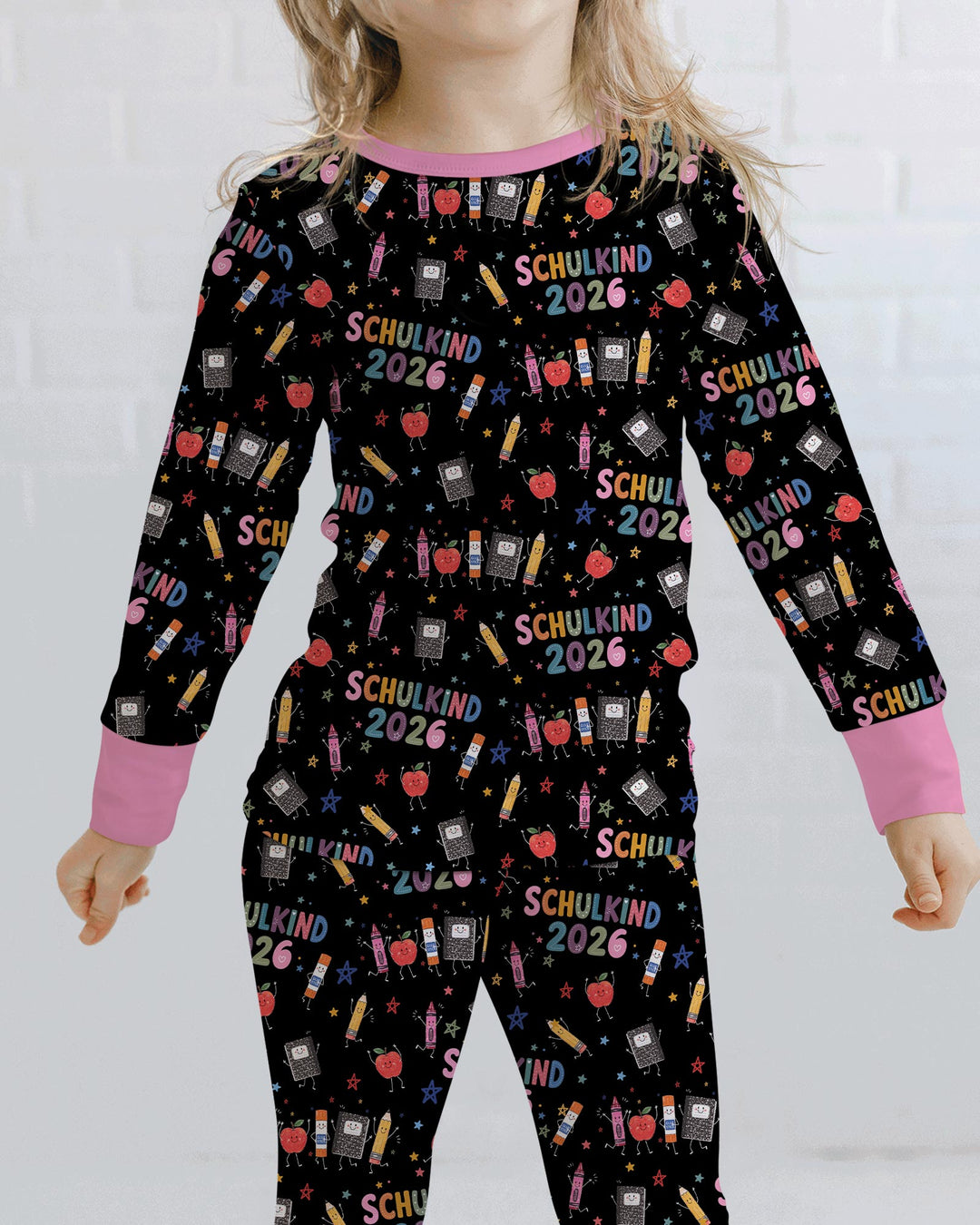 First Day Fun 2026 Bamboo Two Piece Long Sleeve Pajama Set