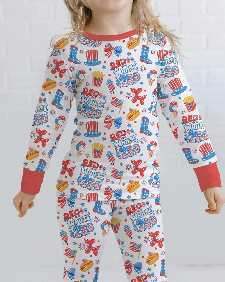 Zweiteiliges Langarm-Pyjama-Set mit Sommerfrüchten