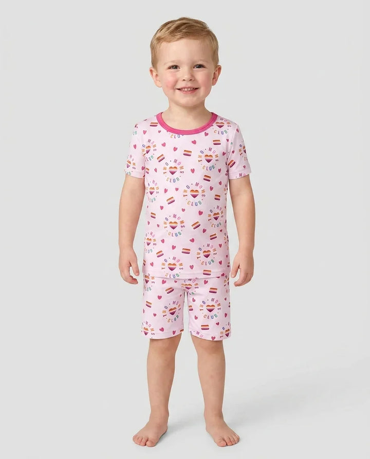 Schlafanzug-Set zweiteilig, kurze Ärmel, kurze Hose, Bambus