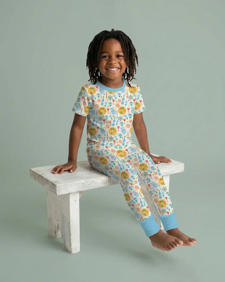 Zweiteiliges, kurzärmliges Pyjama-Set mit Marienkäfern