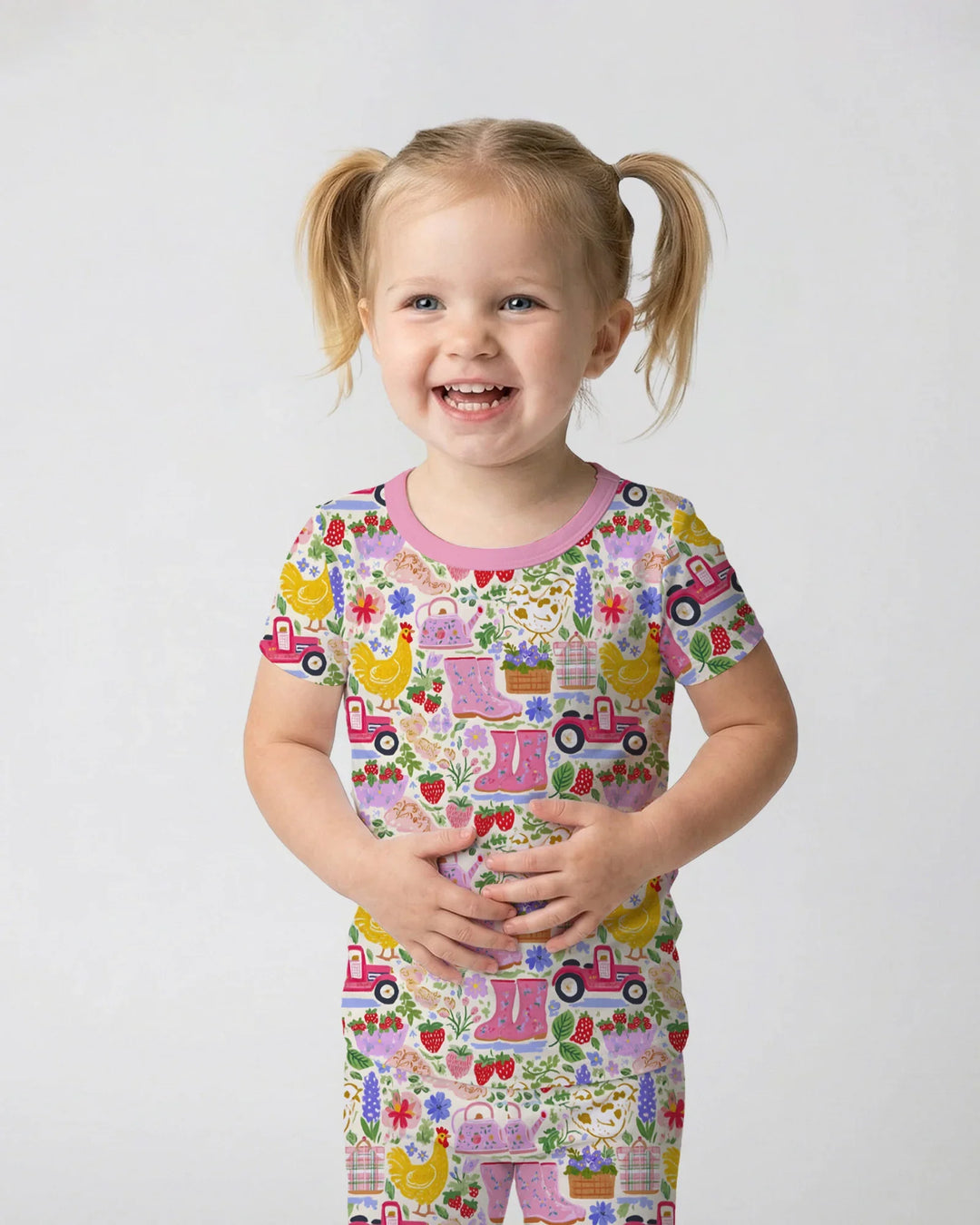 Zweiteiliges, kurzärmliges Pyjama-Set mit Marienkäfern