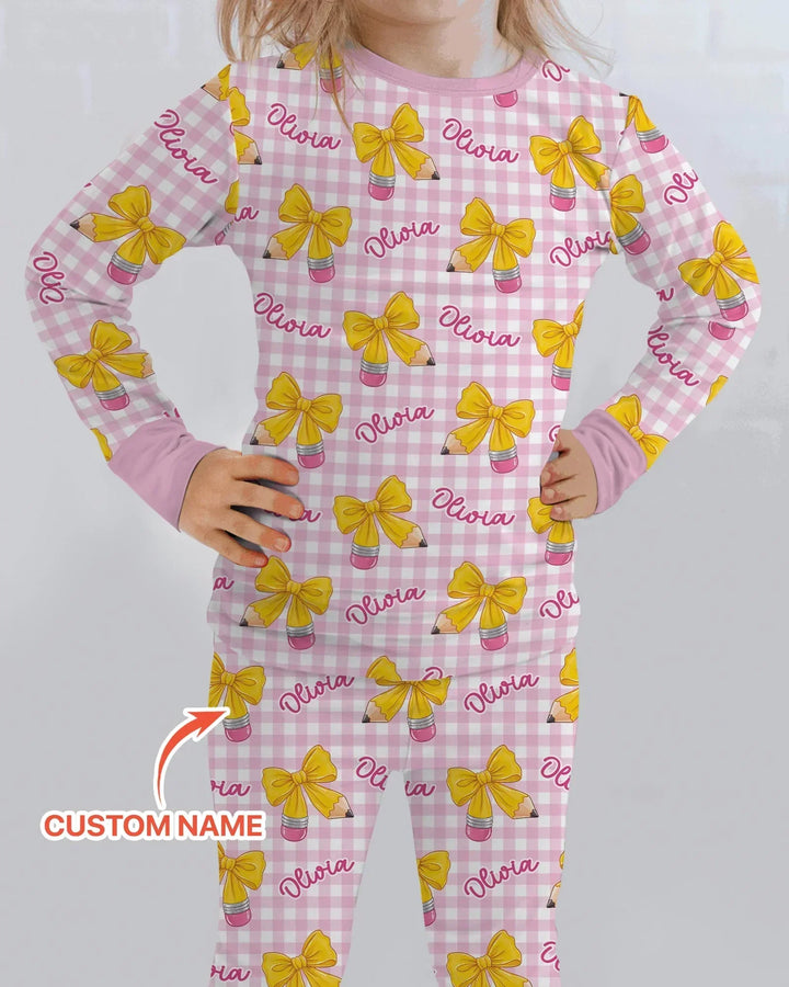 Zweiteiliges Langarm-Pyjama-Set mit Sommerfrüchten