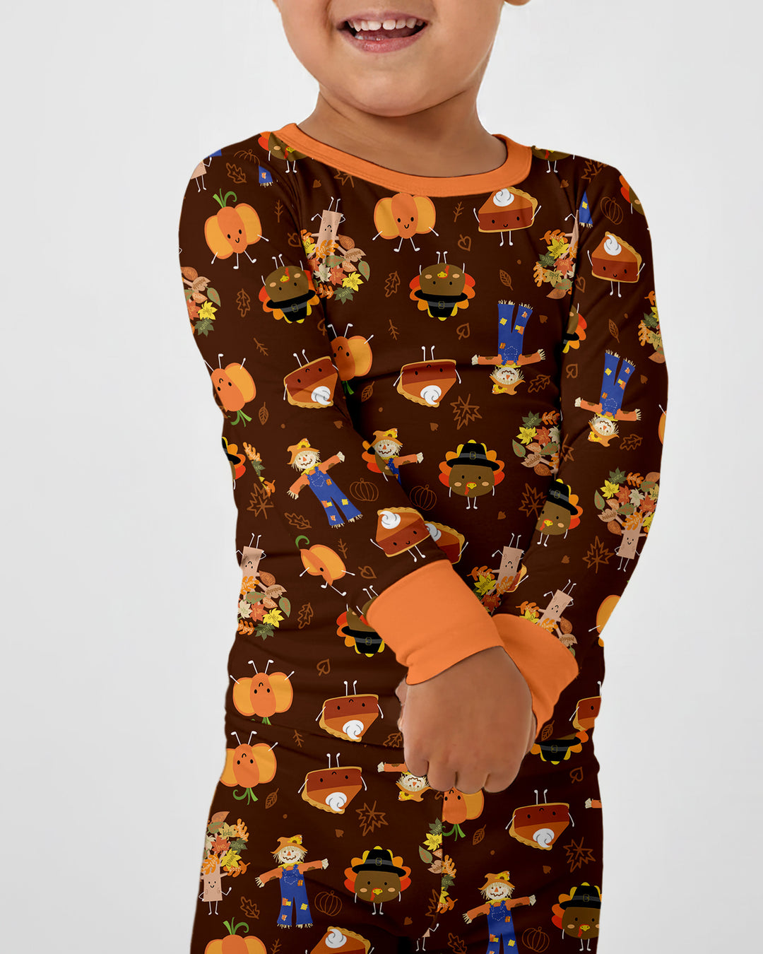 Zweiteiliges Langarm-Pyjama-Set mit Sommerfrüchten