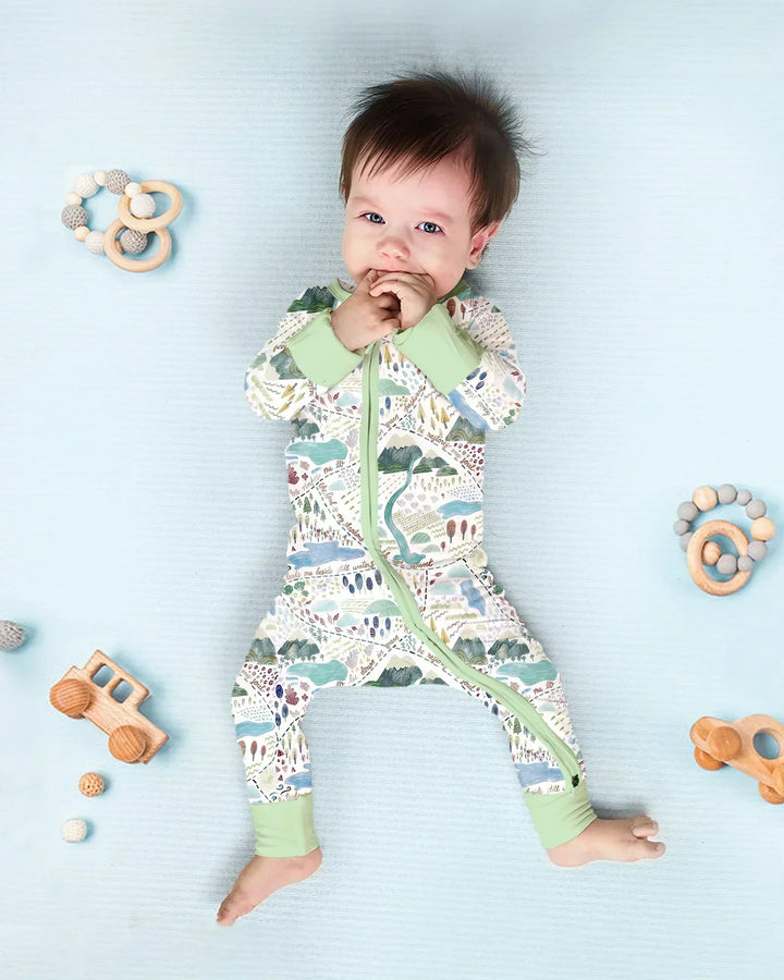 Whimsical Psalms 23 Map Bamboo Convertible Zippy
