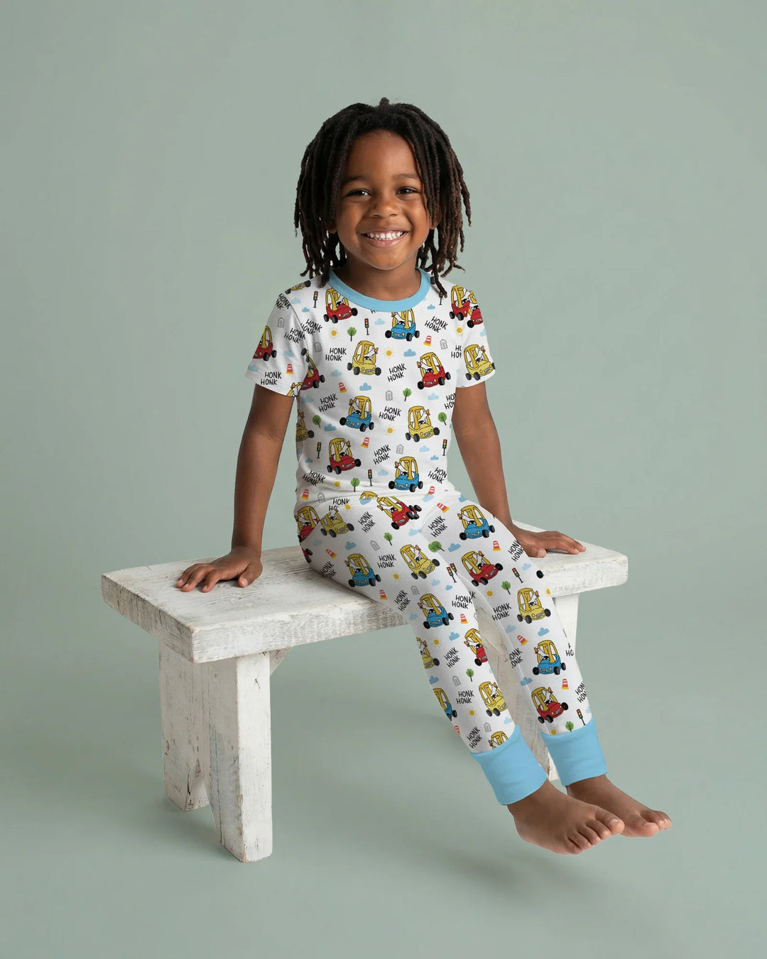 Zweiteiliges, kurzärmliges Pyjama-Set mit Marienkäfern