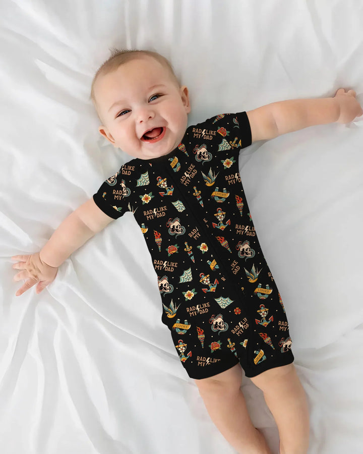 Rad Dad Society Daddy & Me Matching Bamboo Shorty Zippy