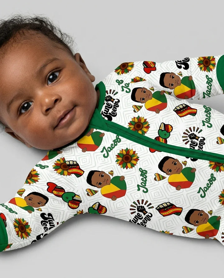 Gerippte Babykleidung mit individuellem Foto - Weich &amp; Skizzenhaft