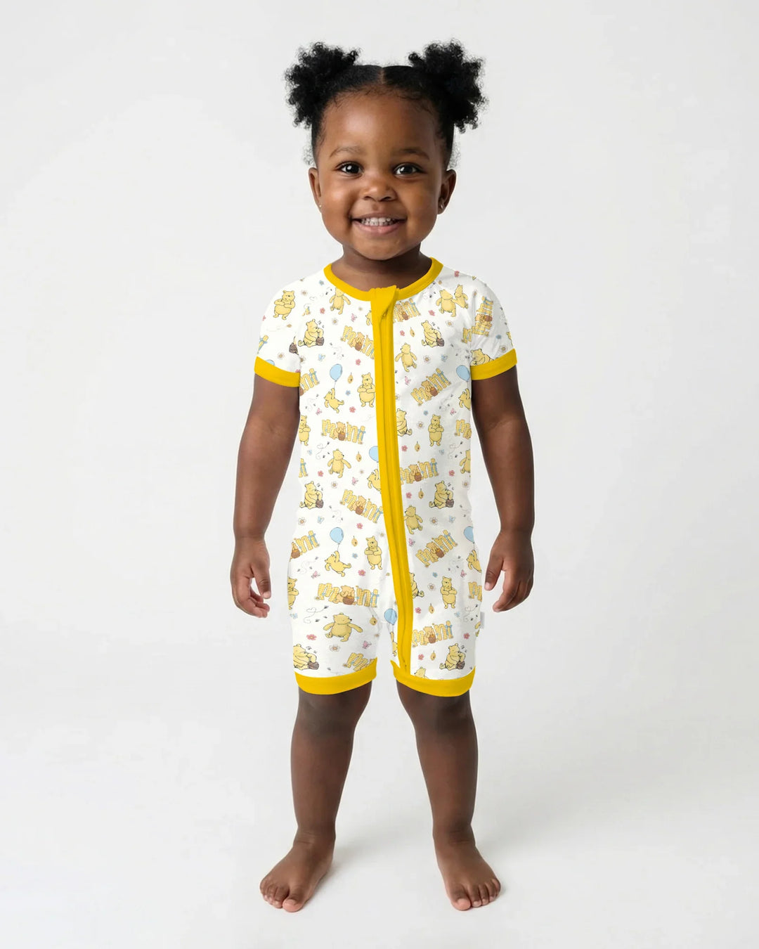 Mama & Mini Honey Bear Bamboo Shorty Zippy