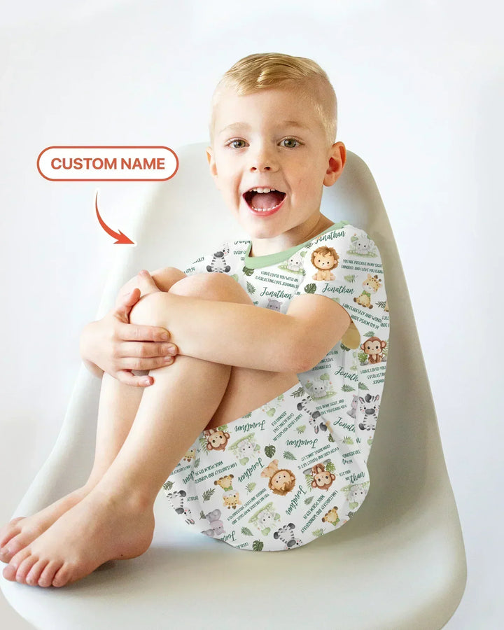 Zweiteiliges Pyjama-Set mit kurzen Ärmeln und Shorts im Sommer-Design