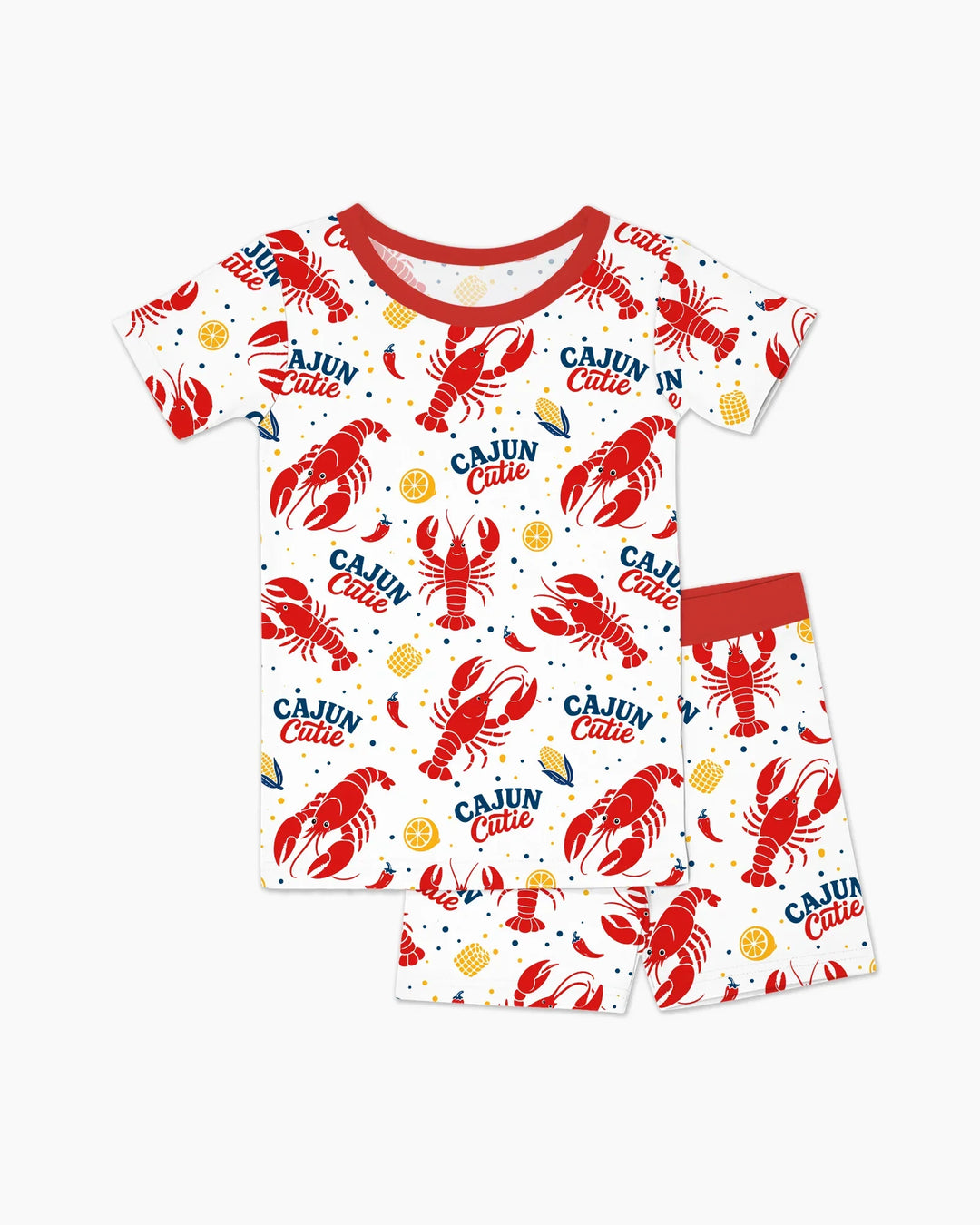 Cajun Cutie Bamboo Two Piece Short Sleeve Shorts Pajama Set