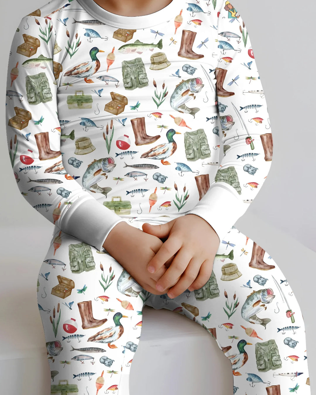 Zweiteiliges Langarm-Pyjama-Set mit Sommerfrüchten
