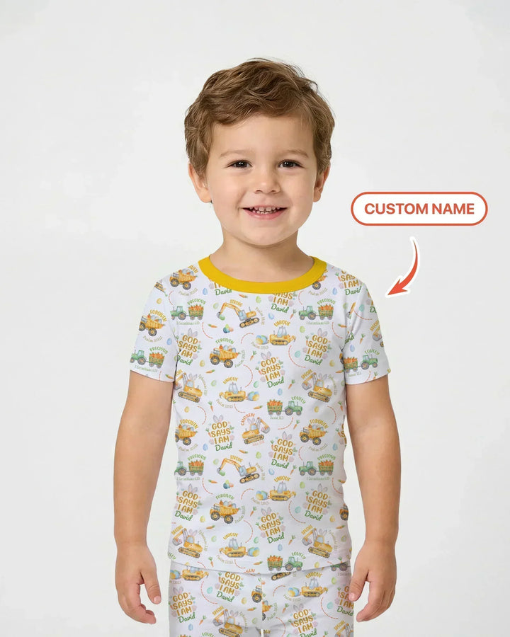 Zweiteiliges, kurzärmliges Pyjama-Set mit Marienkäfern