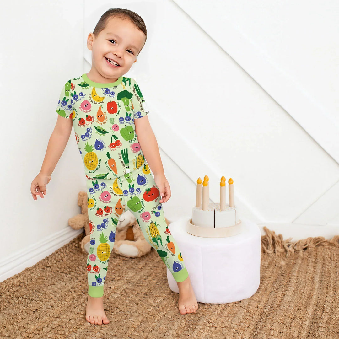 Zweiteiliges, kurzärmliges Pyjama-Set mit Marienkäfern