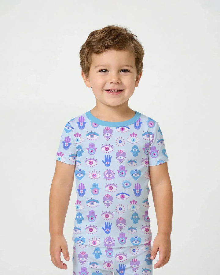 Zweiteiliges, kurzärmliges Pyjama-Set mit Marienkäfern