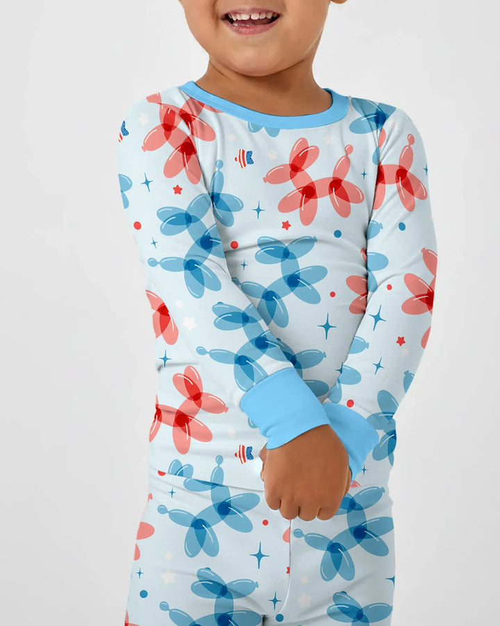 Zweiteiliges Langarm-Pyjama-Set mit Sommerfrüchten