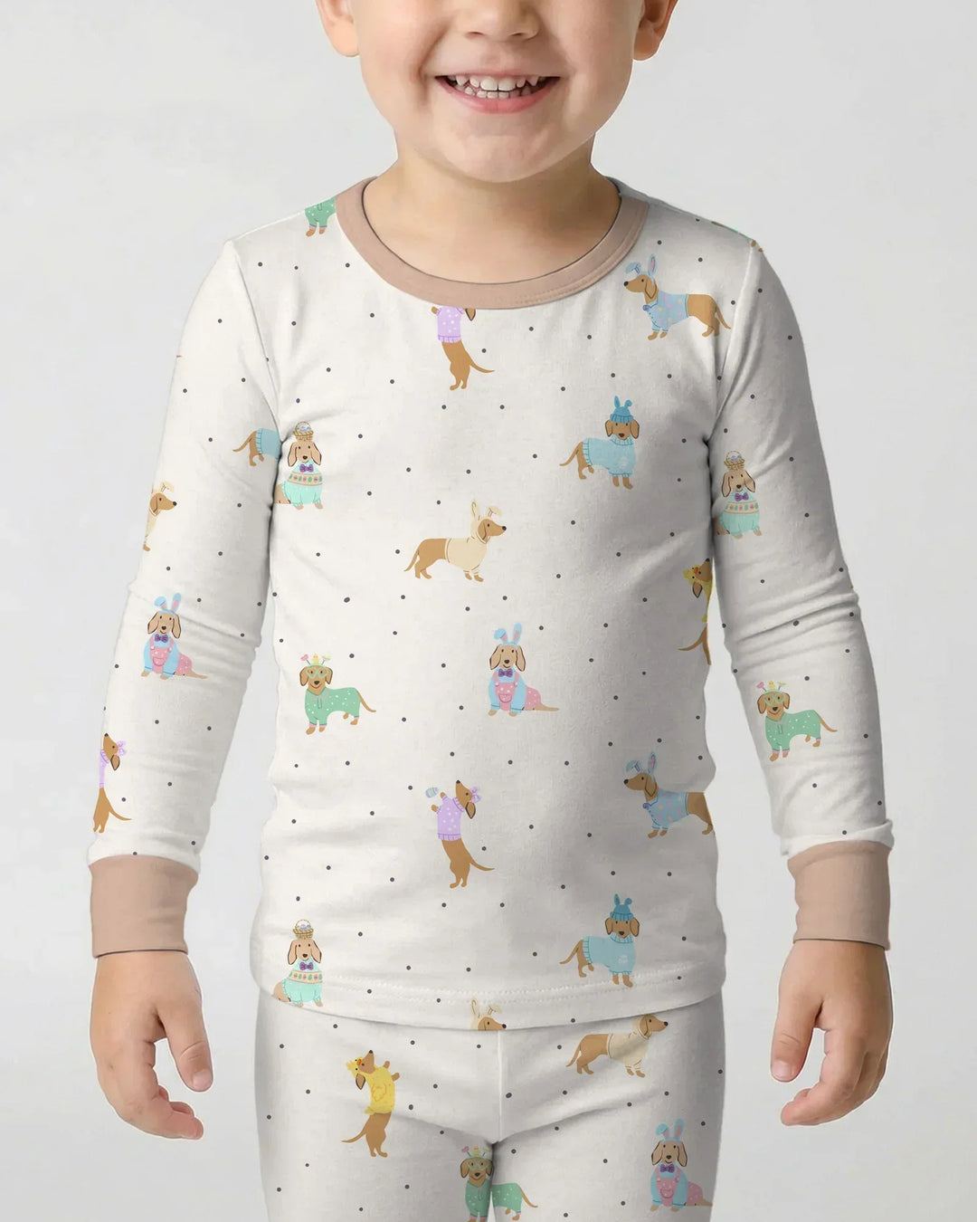Zweiteiliges Langarm-Pyjama-Set mit Sommerfrüchten
