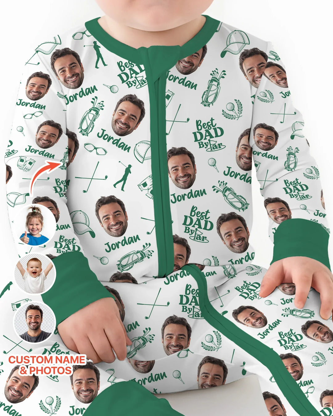 Custom Photo Best Dad By Par Bamboo Convertible Zippy