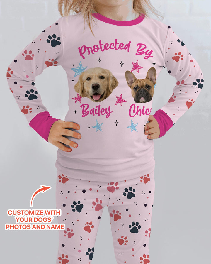 Cute Pet Photo Bamboo Two Piece Long Sleeve Pajama Set