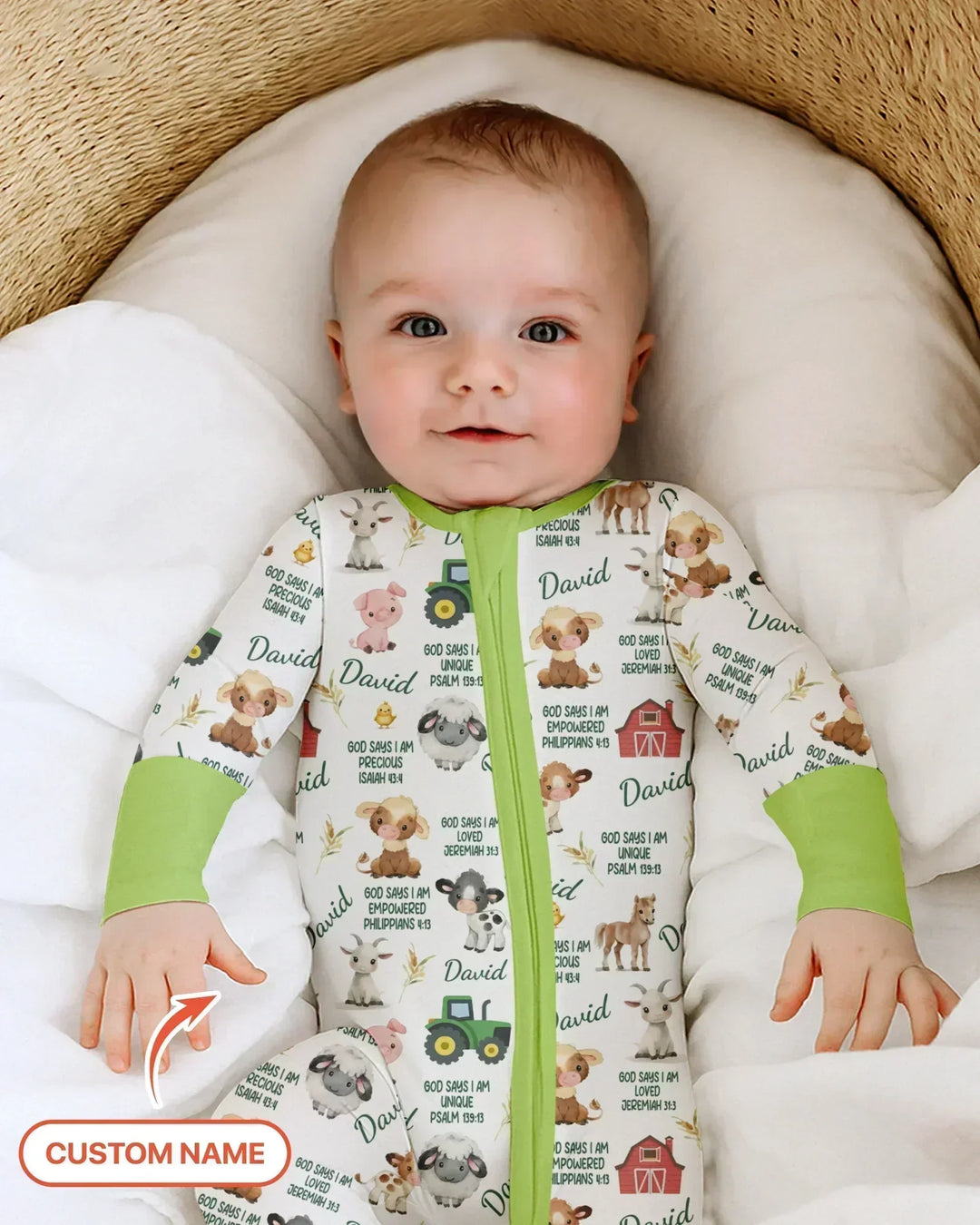 Gerippte Babykleidung mit individuellem Foto - Weich &amp; Skizzenhaft