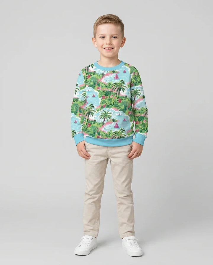 Preppy Coast Beach Club Bamboo Crewneck Sweatshirt