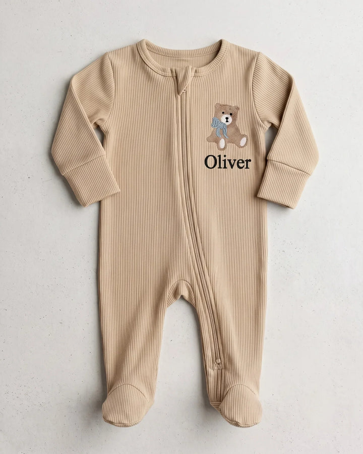 Gerippte Babykleidung mit individuellem Foto - Weich &amp; Skizzenhaft
