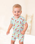 Template Zweiteiliges Pyjama-Set mit kurzen Ärmeln und Shorts