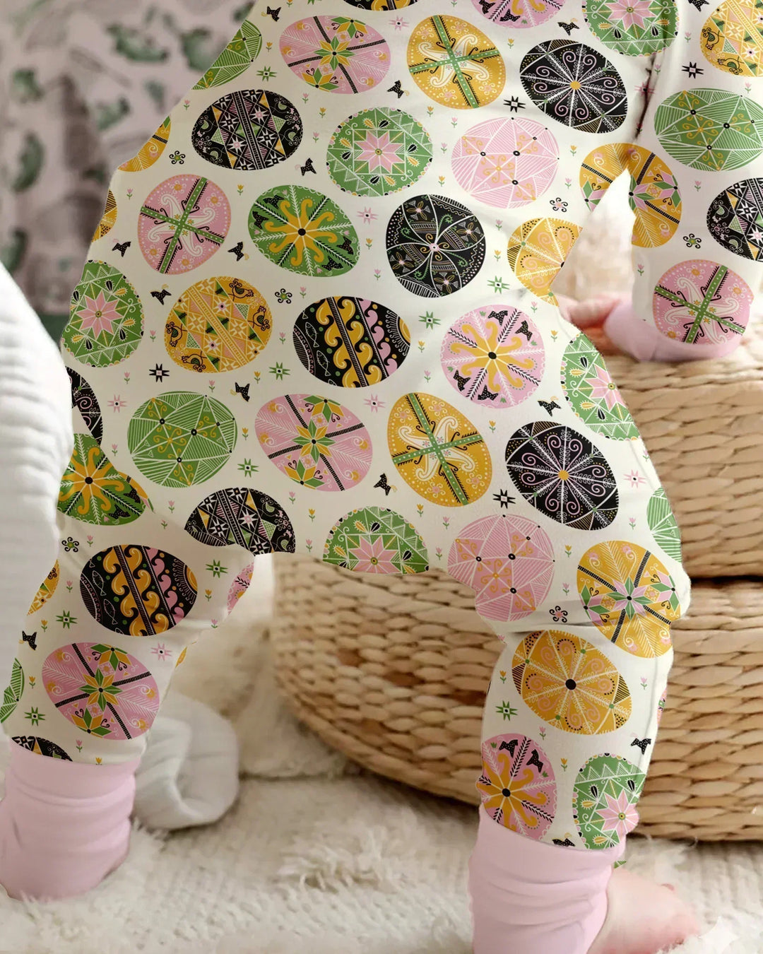Pysanky Eggs Family Matching Bamboo Convertible Zippy