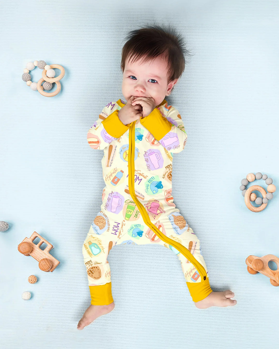 Gerippte Babykleidung mit individuellem Foto - Weich &amp; Skizzenhaft
